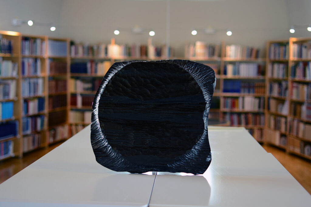 Svart organisk relief i bibliotek